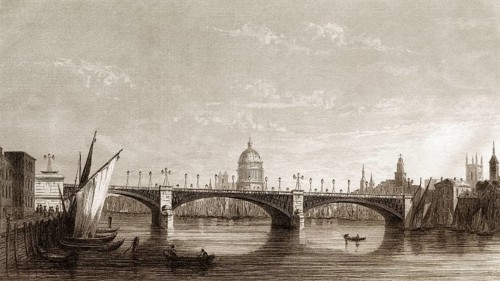 Southwark Eisenbrücke, London, England, 19. Jahrhundert