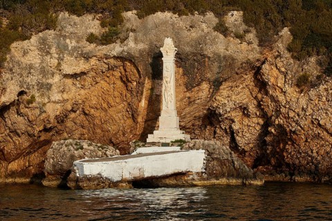 Monument to Count Santorre di Santarosa who died on May 8, 1825 in Navarino Bay defending the
