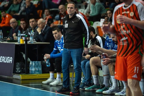 LUBIN, POLAND - FEBRUARY 8, 2026: Polish PGNiG Superleague men handball match between MKS Zaglebie
