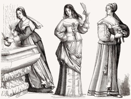Französische Kostüme, 17. Jahrhundert