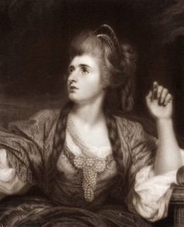 Sarah Siddons, 1755 - 1831, Welsh actress, Portrait von Sarah Siddons, 1755 - 1831, englische