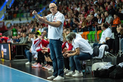 LUBIN, POLAND - MARCH 5, 2026: Women handball match EHF EURO Cup 2026: Poland - Norway. Head coach