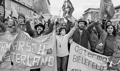 Arrival of the Easter March Ruhr 1983 in Dortmund, Dortmund, Germany