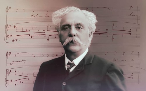 Portrait of Gabriel Fauré, 1845-1924, French composer, digitally edited according to a photograph