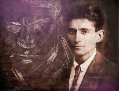 Portrait of Franz Kafka, 1883 – 1924, German-speaking Bohemian novelist, digitally edited according