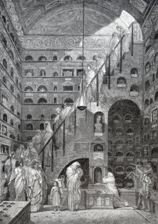 Ein antikes römisches Kolumbarium, Rom, Italien