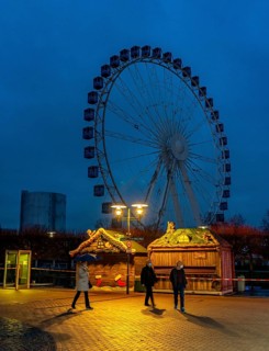 The Christmas market at the Centro shopping centre, set up but closed due to the 2nd lockdown