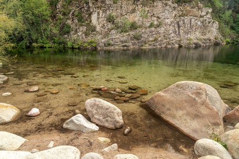 Landscape on the Solenzara River Corsica, France