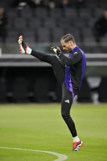 Goalkeeper Oliver Baumann GER warming up, training, international match Germany GER vs Netherlands