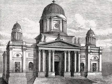Adam's design for St George's Church, Charlotte Square, Edinburgh, Scotland, 19th century