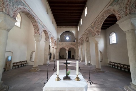 Romanesque basilica Bursfelde Abbey, Hemeln, Hannoversch Münden, Lower Saxony, Germany