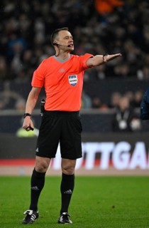 Referee Stuart Attwell gesture gesture soccer DFB international match Germany GER vs Ghana GHA