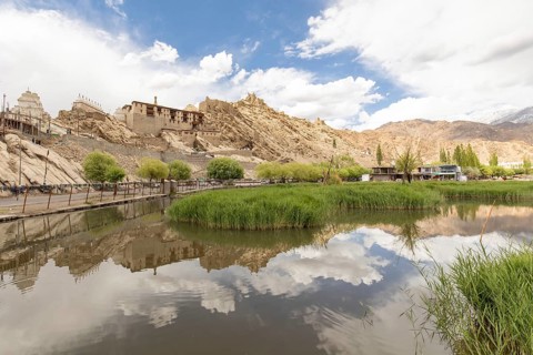 Discover the Shey Ancient Palace in Ladakh, India, nestled in the Himalayas. This image captures