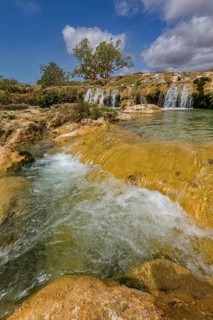 Waterfalls in Oman near Salalah, Wadi Darbat, Salalah, Dhofar Governorate, Oman