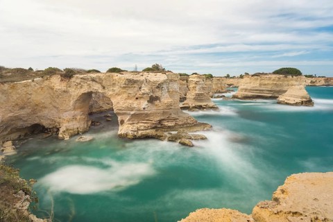 Cliffs in Torre Sant'Andrea, Italy