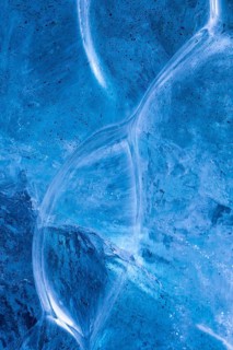 Structures in glacial ice, ice cave, glaciers, Vatnajökull, winter, Iceland, Scandinavia