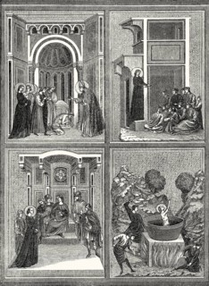 Pictures oft he life of Saint Cecilia by the Italian painter Cimabue or Cenni di Pepo