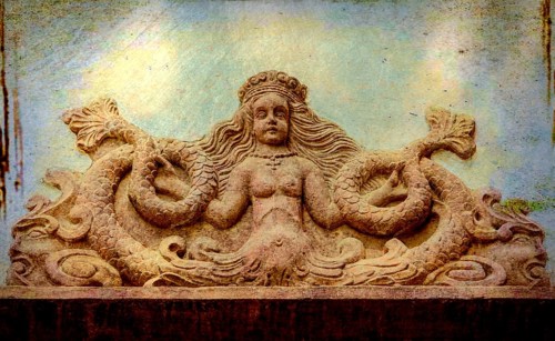 Mythological Mermaid Creature, wall decoration, Welf Castle of Herzberg, Herzberg am Harz, district