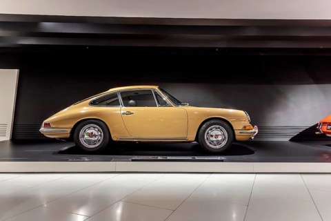 Porsche Museum Stuttgart-Zuffenhausen. Porsche 911 2.0 from 1967. The automotive museum of Dr. Ing.