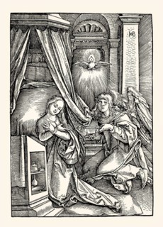 Annunciation to the Blessed Virgin Mary, by Hans Baldung Grien, facsimile of the 19th century
