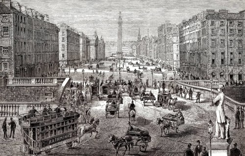 Stadtbild von Dublin, 19. Jahrhundert