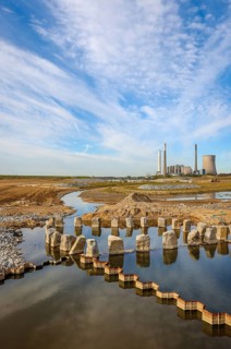 Dinslaken, Voerde, North Rhine-Westphalia, Germany, Emscher estuary into the Rhine. Construction