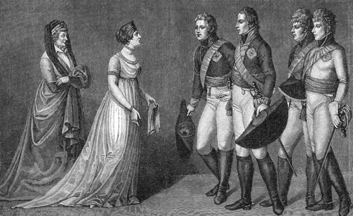 King Frederick William III of Prussia presenting Emperor Alexander I of Russia to his wife Queen