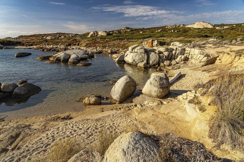 Small beach at Punta di Spanu near Lumio, Corsica, France