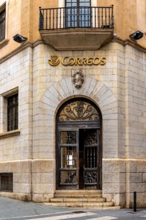 Correos, historic post office in Carrer Constitució, Palam de Majorca, Spain