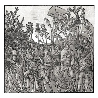Triumphs of Caesar, 16th century, by Andrea Andreani after Andrea Mantegna, facsimile of the 19th