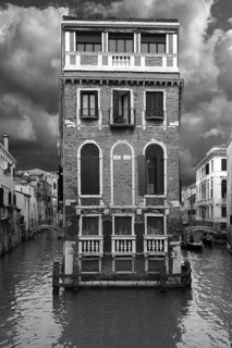 Historic Palazzo Tetta surrounded by canals, Venice, Veneto, Italy