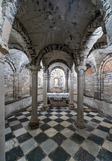 Crypt, Church of Santo Stefano, Lenno, Lake Como, Lago di Como, Italy