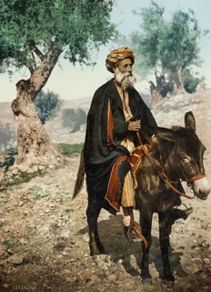 Arabs, Bethlehem, Palestine, Israel, Holy Land, photochrome print around 1890