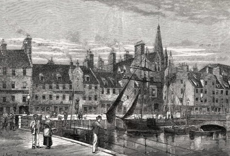 The Shore of Leith, Edinburgh, Scotland, 19th century