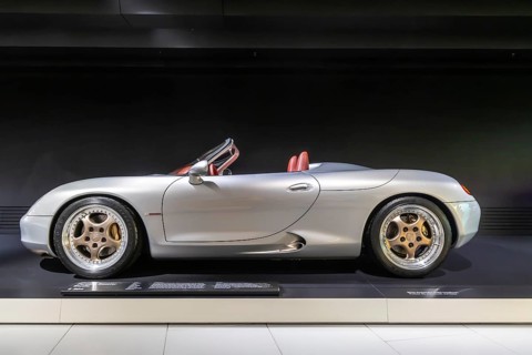 Porsche Museum Stuttgart-Zuffenhausen. Porsche 911 Carrera Coupé Police built in 1996. The