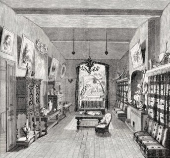 The study of Alexandre Dumas the Elder, or Alexandre Dumas père, 1802, 1870, French writer