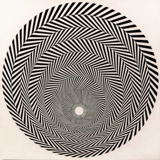 Blaze 4, Bridget Riley, 1963, Kunsthal with temporary exhibition 100 Years of Kinetic Art, kinetic