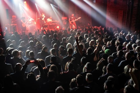WROCLAW, POLAND - AUGUST 2, 2024: Festival Men's Playing 2024. Crowd of people in front of the