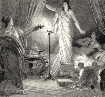 Scene from THE BRIDE OF CORINTH, Die Braut von Korinth, a ballad by Johann Wolfgang von Goethe