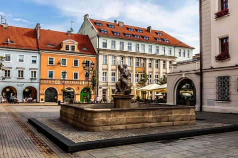 Rynek, historic market square, 14th century, Gliwice, Poland