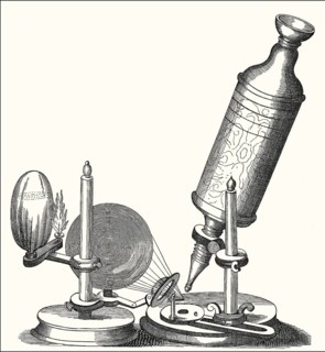Old microscope, 17h century