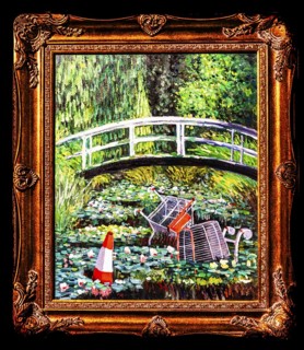 Banksy - Show me the Monet, criticism of cosumism and environmental ignorance in a reinterpretation