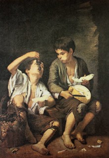 Children eating melons and grapes, painting by Bartolome Esteban Murillo (1617, 3 April 1682),