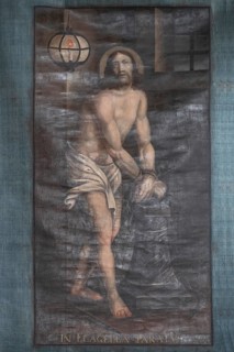 Lenten cloth, mid-18th century, in the parish church of Maria am Sand, 15th century, Vintlerweg,