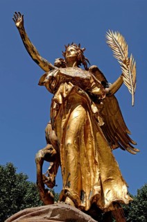 Detail of the Sherman Monument, sculpture group in honour of William Tecumseh Sherman, sculptor