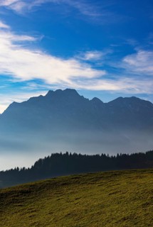 View from the Moosegg high plateau to the Hoher Göll, Golling, Osterhorn group, Salzburg province,