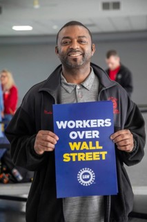 Warren, Michigan USA - 6 May 2025 - Members of the United Auto Workers who work at Stellantis