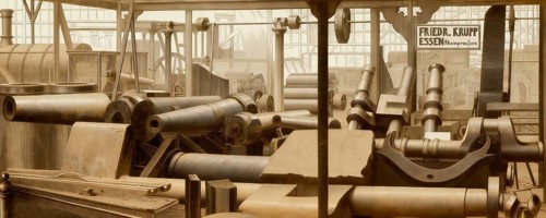 Historical illustration, 19th Century, World's Fair in London, 1862, cannons by Friedrich-Krupp-AG,