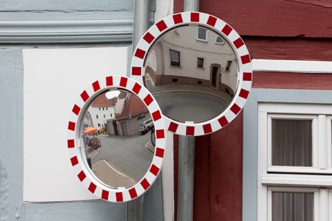 Mirrors at the Hinterstraße, Duderstadt, Lower Saxony, Germany