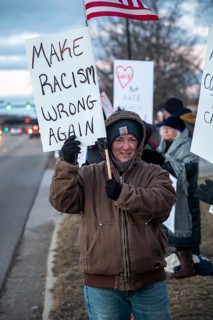 Romulus, Michigan USA - 23 February 2026 - Hundreds rallied at Romulus City Hall to oppose the